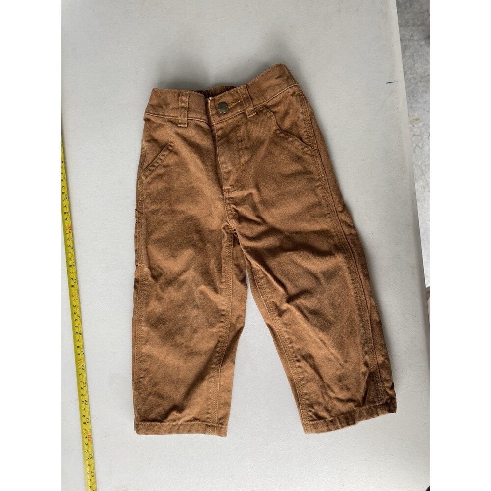 Carhartt 24M Brown Canvas Utility Dungaree Pants Loose Fit Workwear CK8303